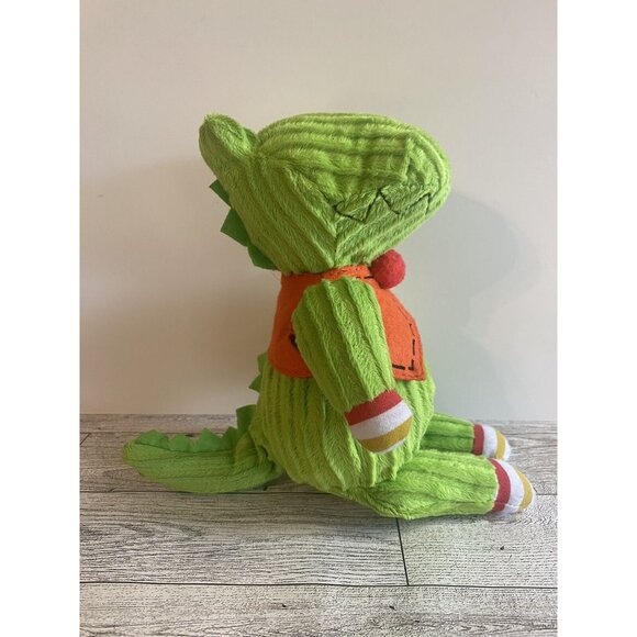 Monkeez & Friends Green Corduroy Alligator Crocodile Stuffed Plush Bean Bag Toy - Picture 4 of 6